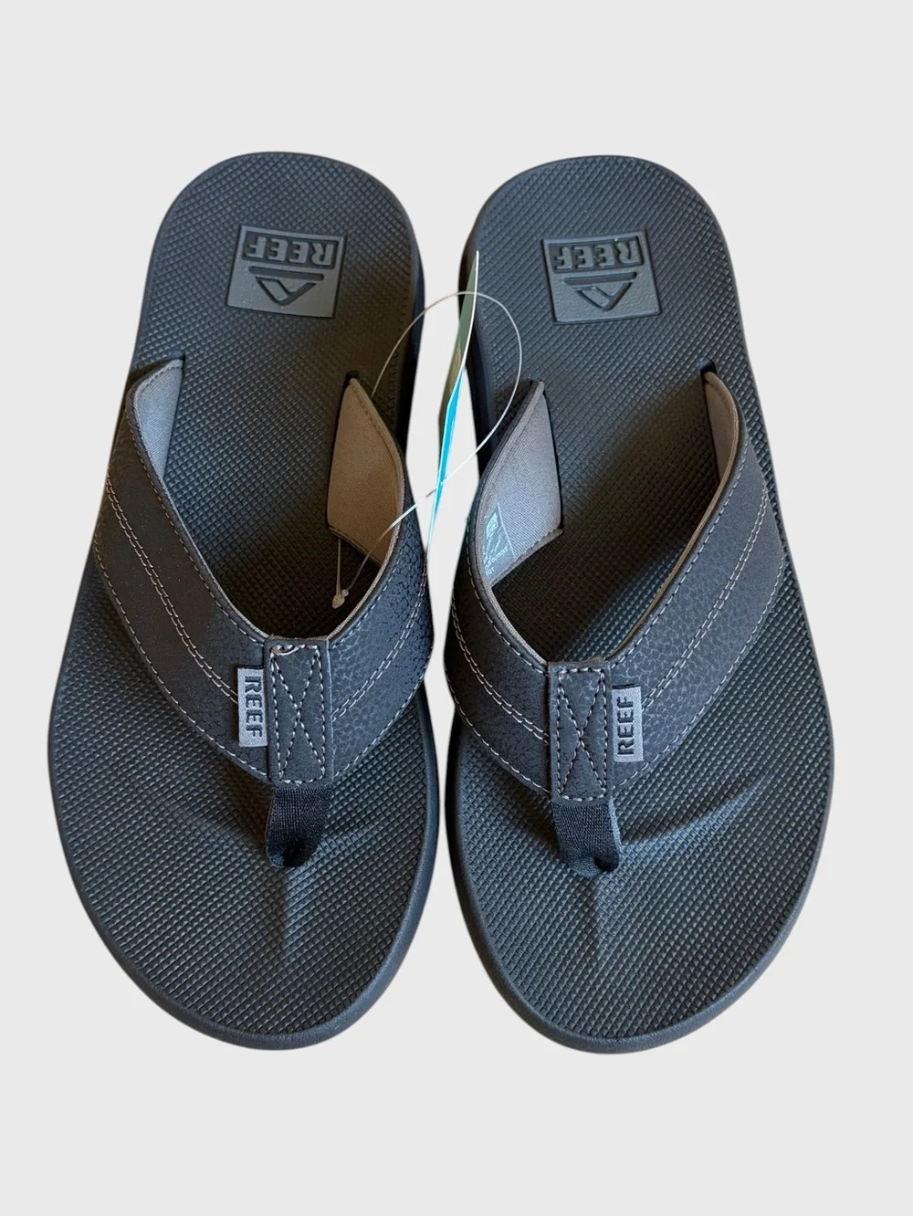 NWT REEF Element TQT Sandals Black Thong Flip Flop Bottle Opener Men's 8 Beach